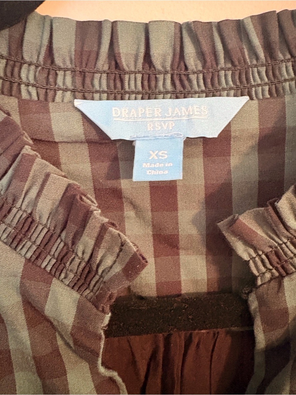Draper James RSVP Checkered Tiered Dress NWOT Size XS - Picture 8 of 8